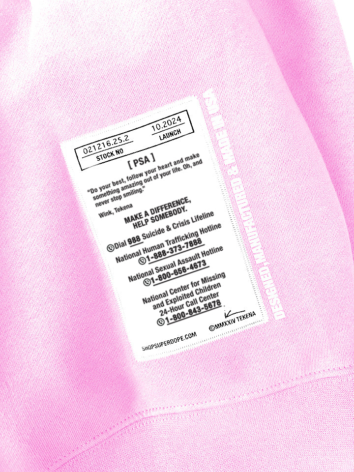 Happy Face Hoodie | Light Pink