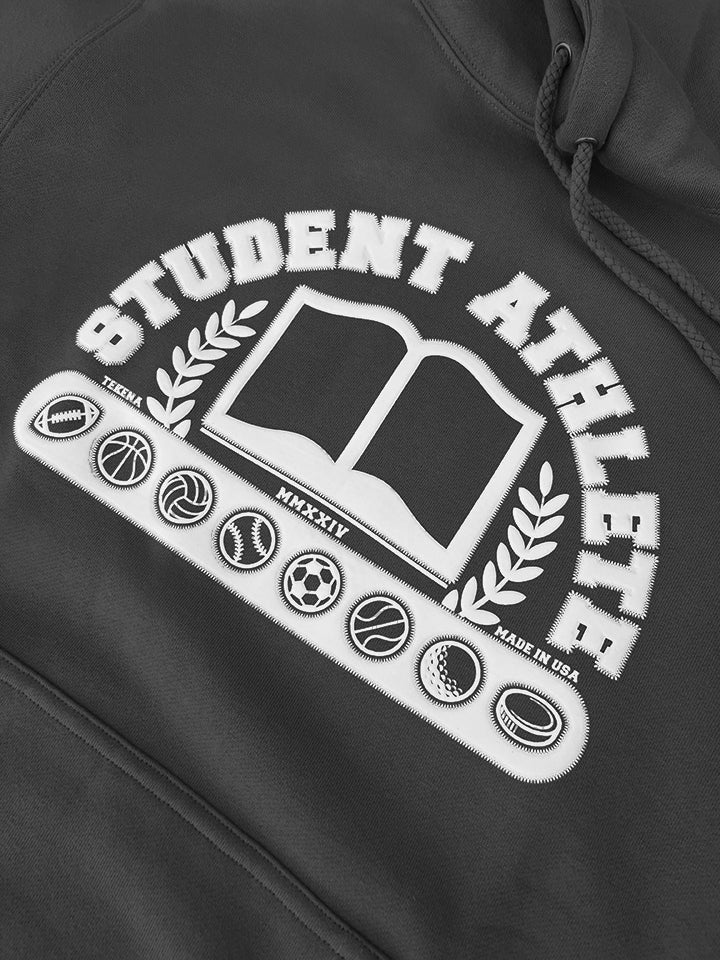 Student Athlete Hoodie | Heather Grey Charcoal