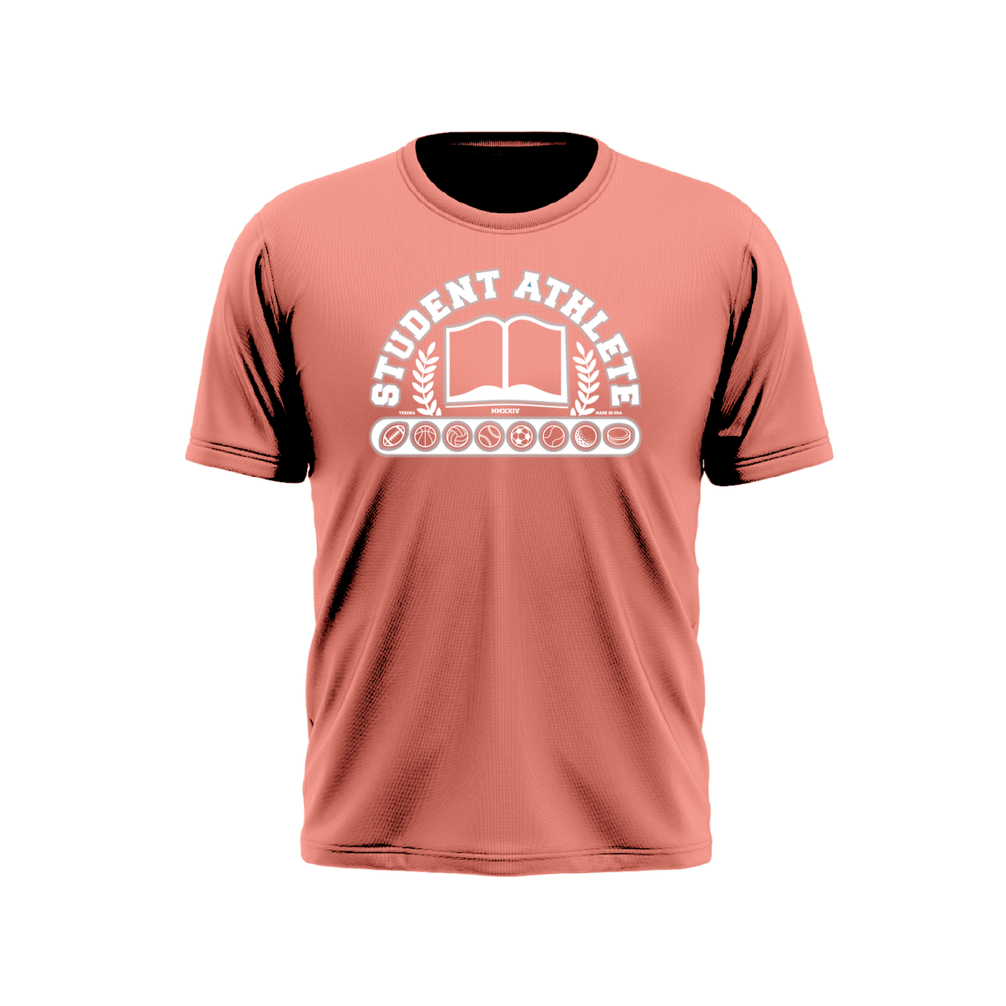 Student Athlete T-shirt | Salmon