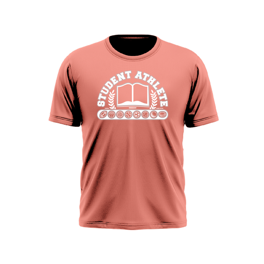 Student Athlete T-shirt | Salmon